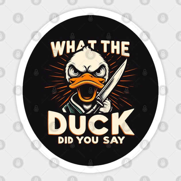 What The Duck Did you Say! Sticker by Mad&Happy